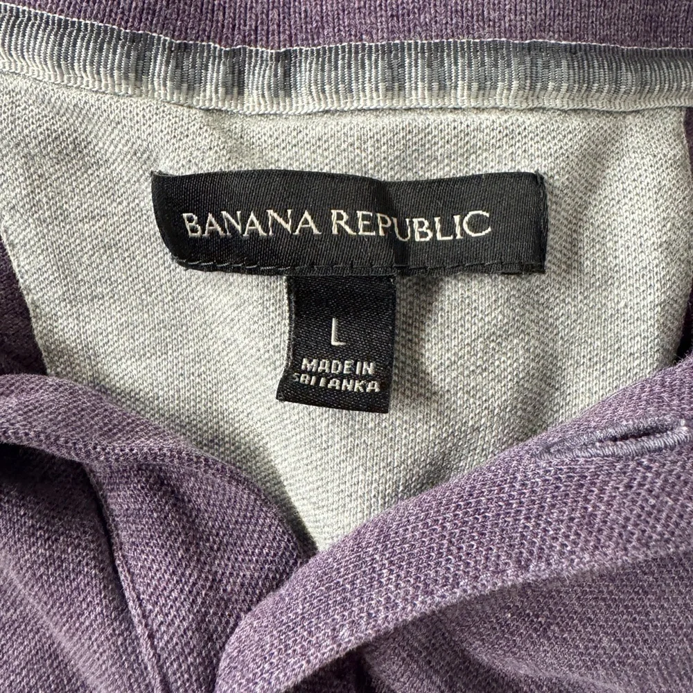 Banana Republic Purple Polo Shirt Men’s Large Soft Cotton Casual